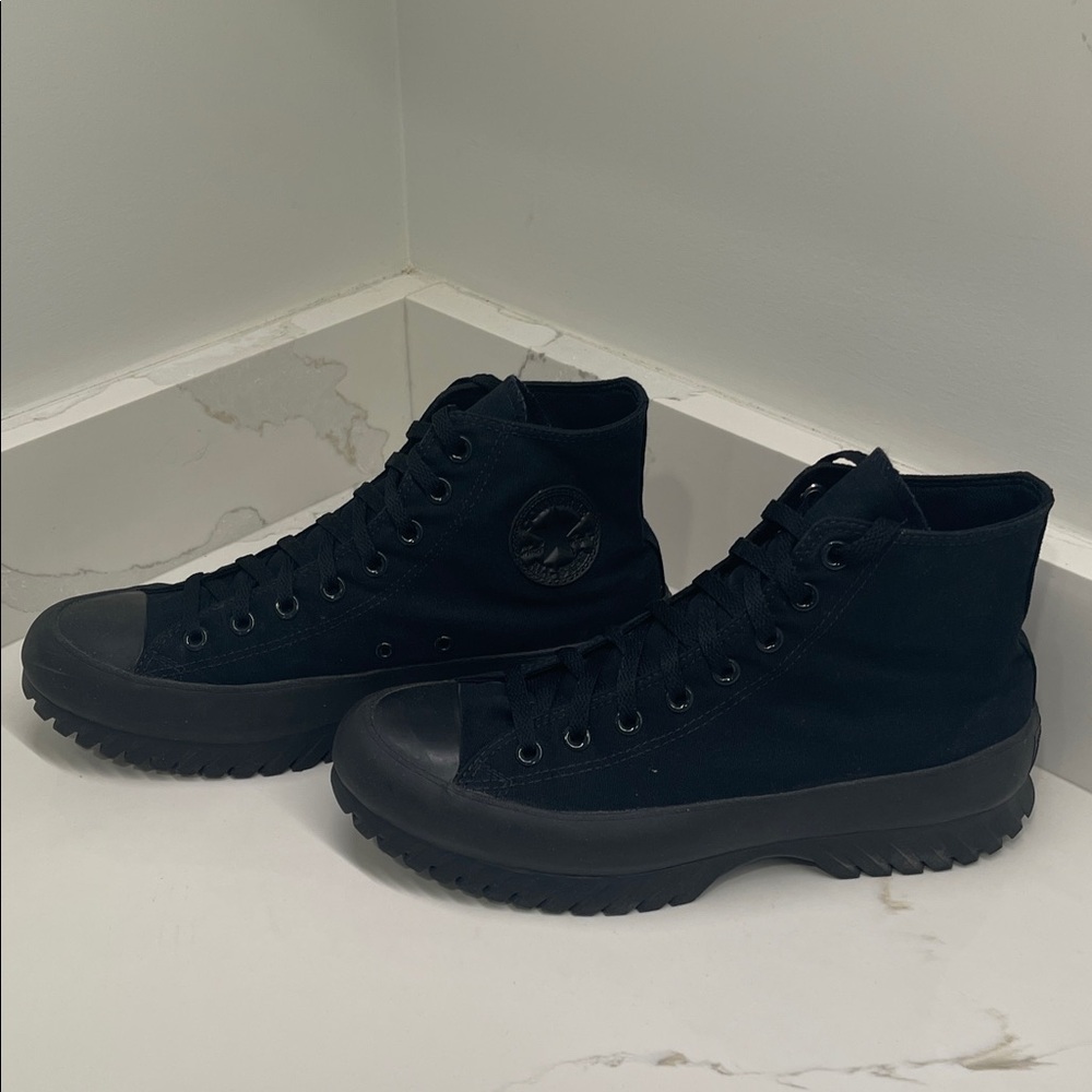 Converse Black High-Top Men's Sneakers. Chukka style.